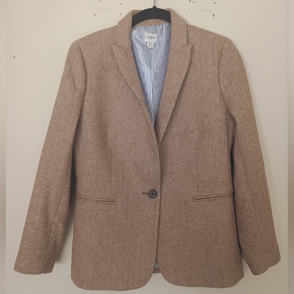 J. Crew Factory Women's Blazer in Light Brown - Picture 3 of 10